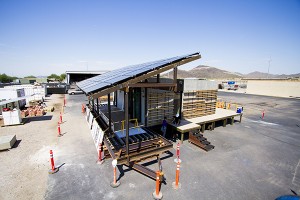 A team of students from Arizona State University and the University of New Mexico are prepared for the U.S. Department of Energy 2013 Solar Decathlon with their model home —Solar Homes Adapting for Desert Equilibrium.