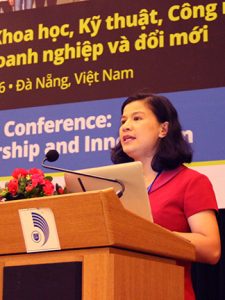 Afternoon Keynote Speaker Vu Thi Tu Anh, deputy director general, secondary education; executive director, National Foreign Language 2020 Project, MOET, spoke about the importance of “soft power” in Vietnamese culture.
