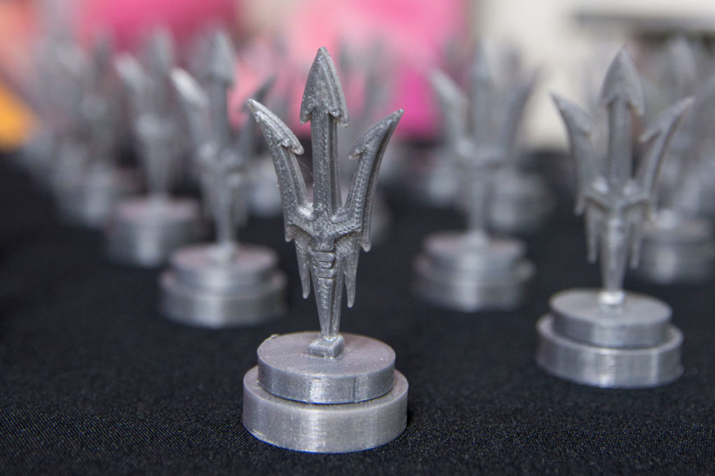 Guests received 3D-printed Arizona State University pitchforks made with equipment in the Manufacturing Research and Innovation Hub. 