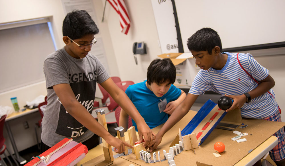 The Art of Invention: Chain-Reaction STEAM Machines for Middle Schoolers camp offered a project-based approach that emphasized brainstorming, problem solving, rapid prototyping, teamwork and communication.