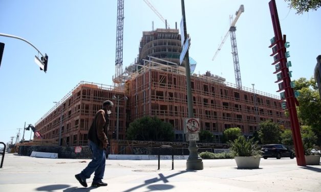 L.A. hunkered down. But it hasn’t stopped building mansions, stadiums and apartments