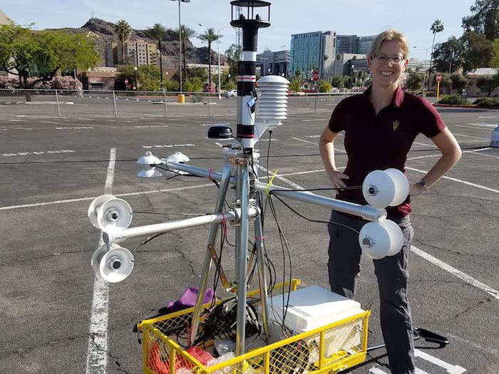 Mobile weather station can measure how a person experiences heat