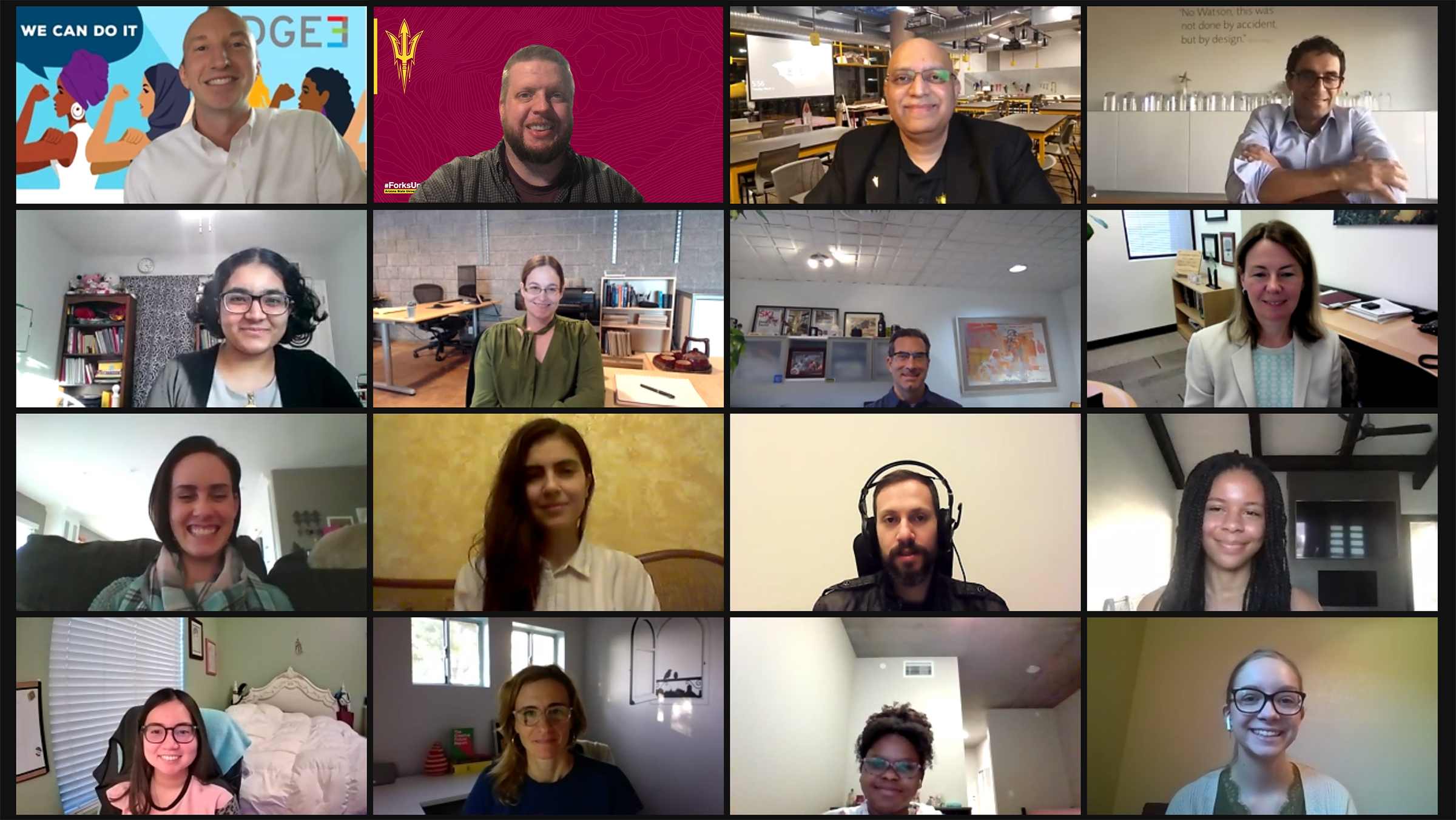 A screenshot of a Zoom meeting of the EDGE3 Women in Computing Scholars virtual event