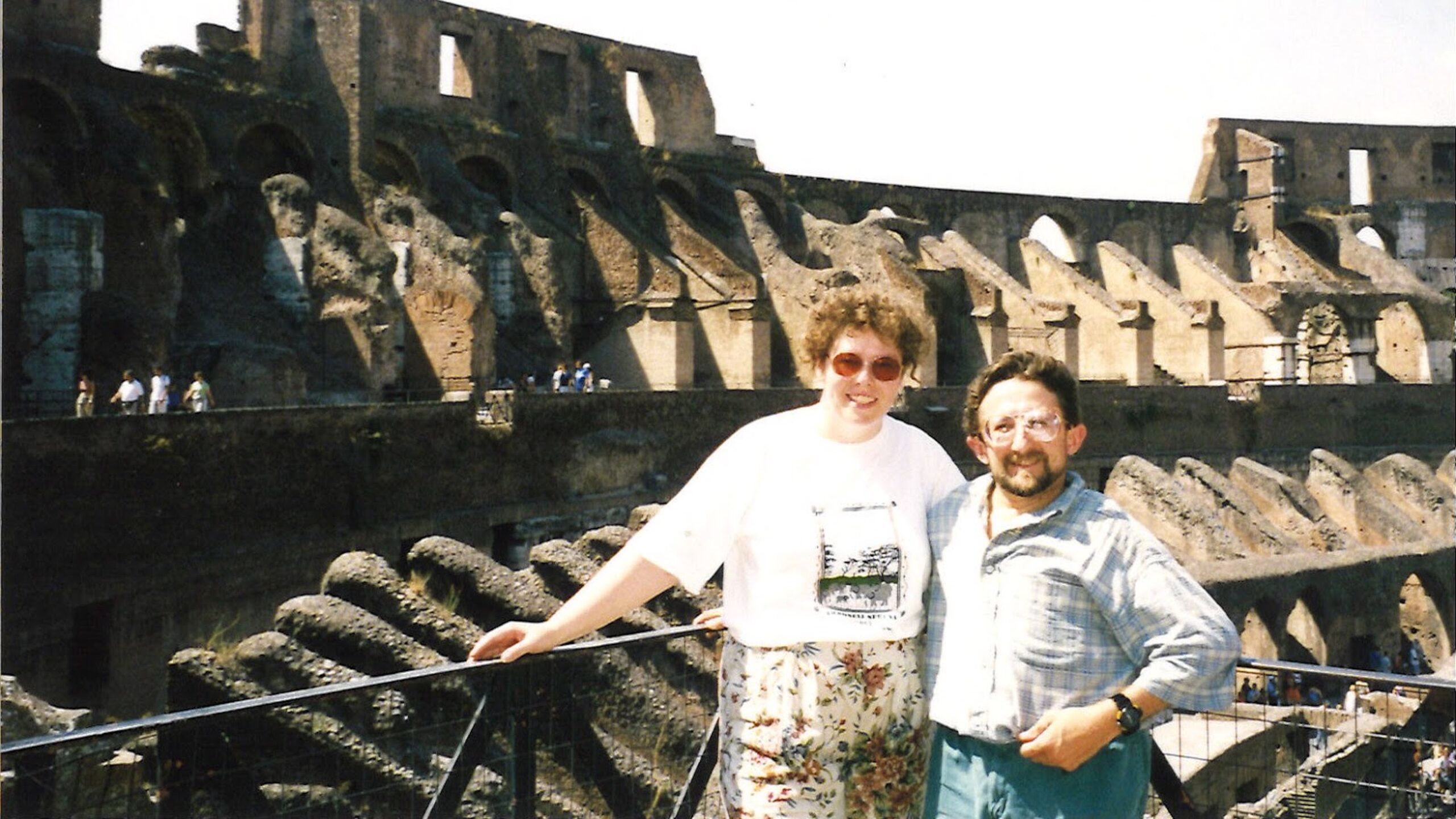 Joe and Sarah Nucci at the Colosseum in Rome, Italy