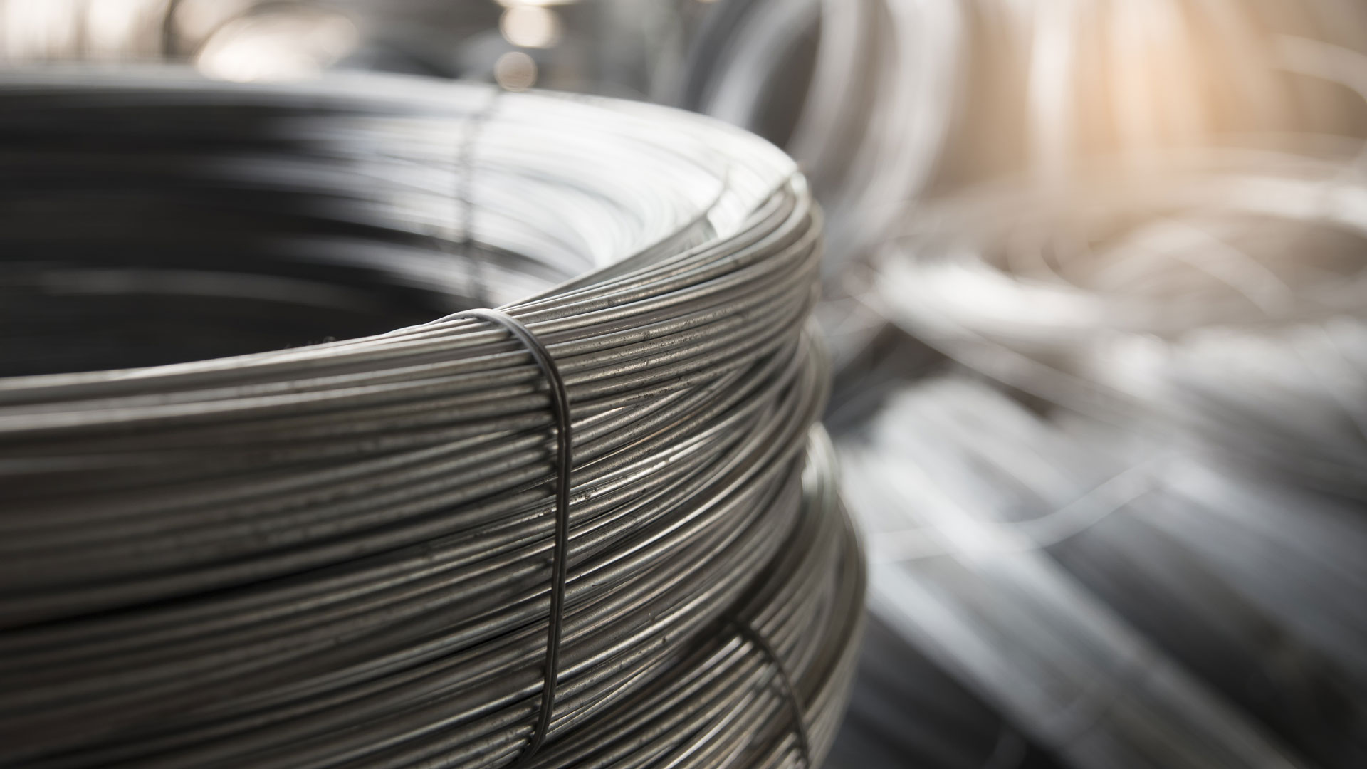 image of steel wire coiled