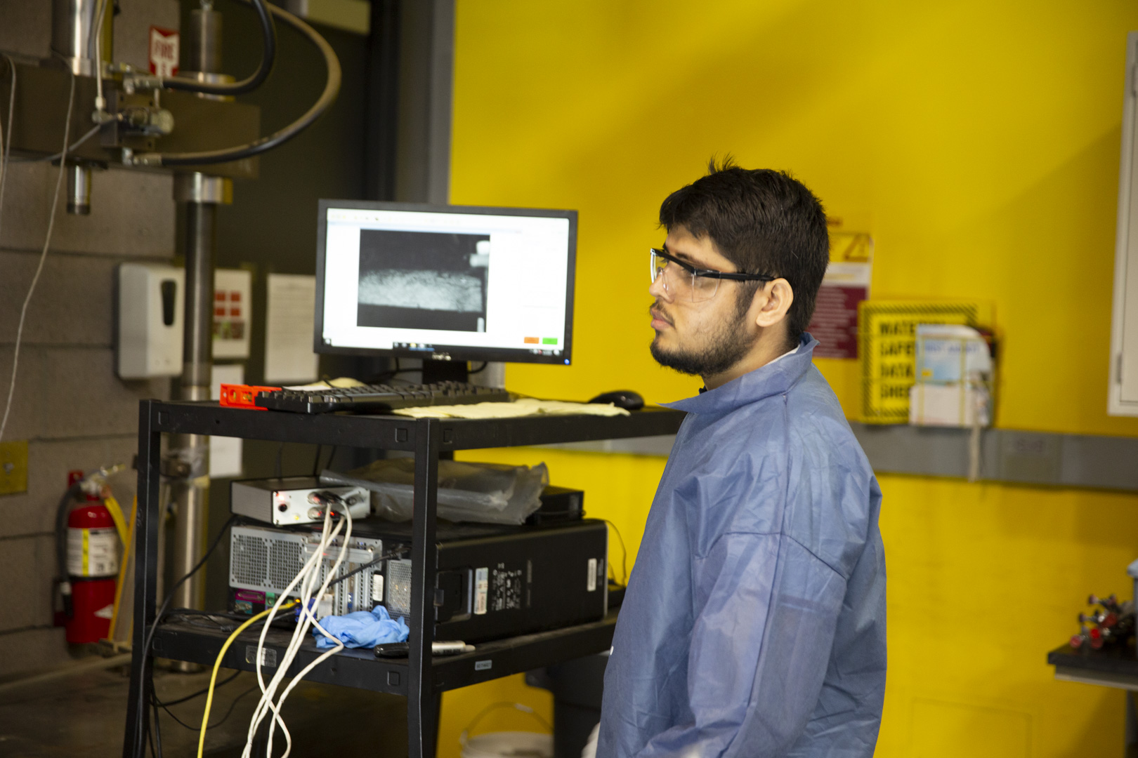 Ashutosh Maurya working in a lab