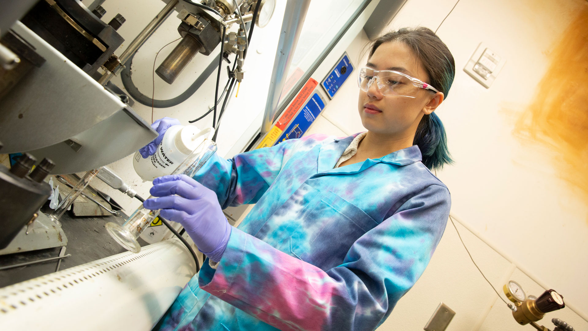 ASU chemical engineering major Kelly Nguyen works on a research project as part of the FURI program.