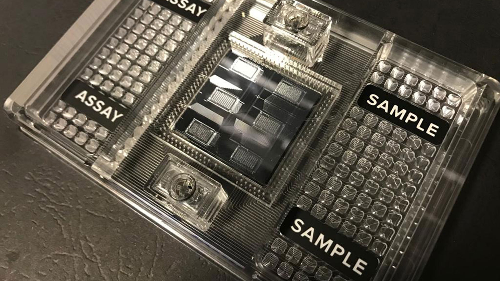 A lab-on-a-chip medical test.