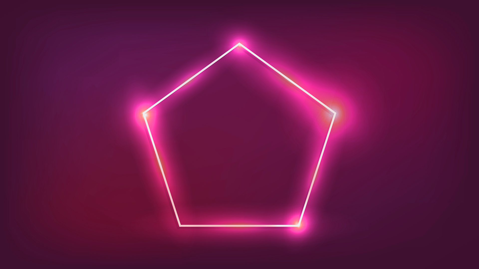 neon pink pentagon