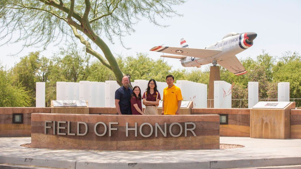 ASU researchers at the Field of Honor