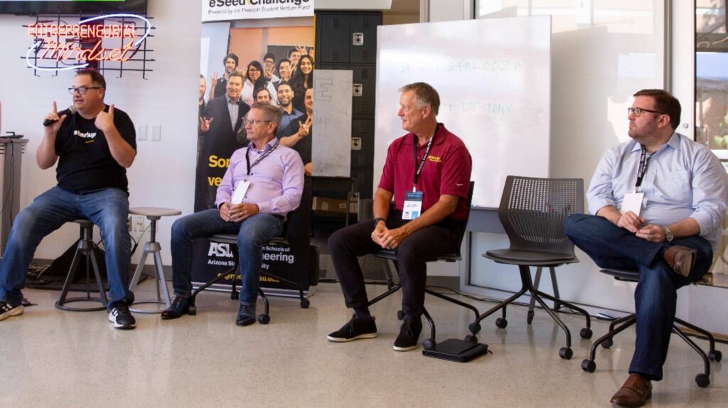 Wiley Larson, Michael Hool, Rick Dirks and Connor Hubach at Techiepalooza