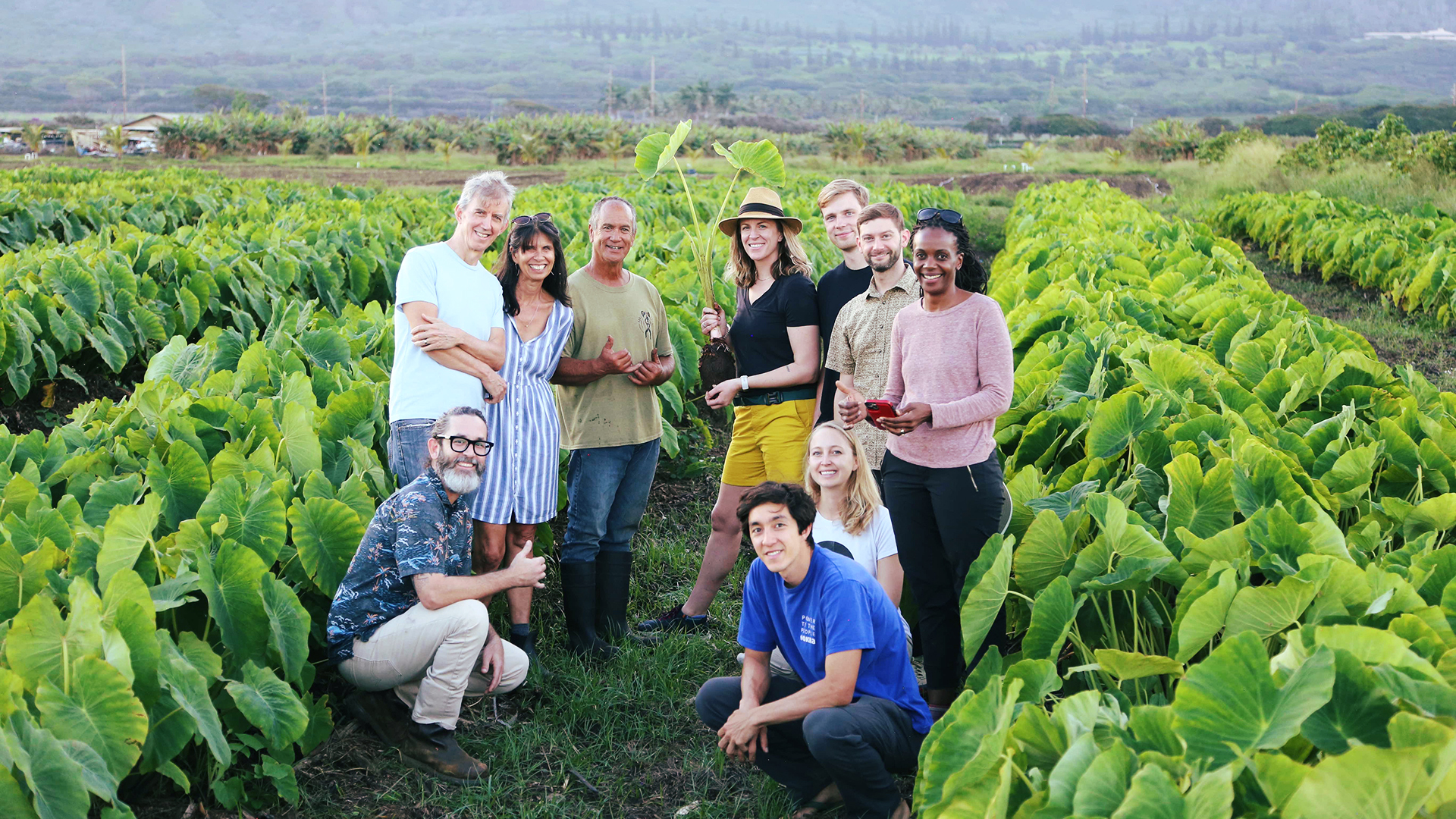 Kerner Lab team in a farm field