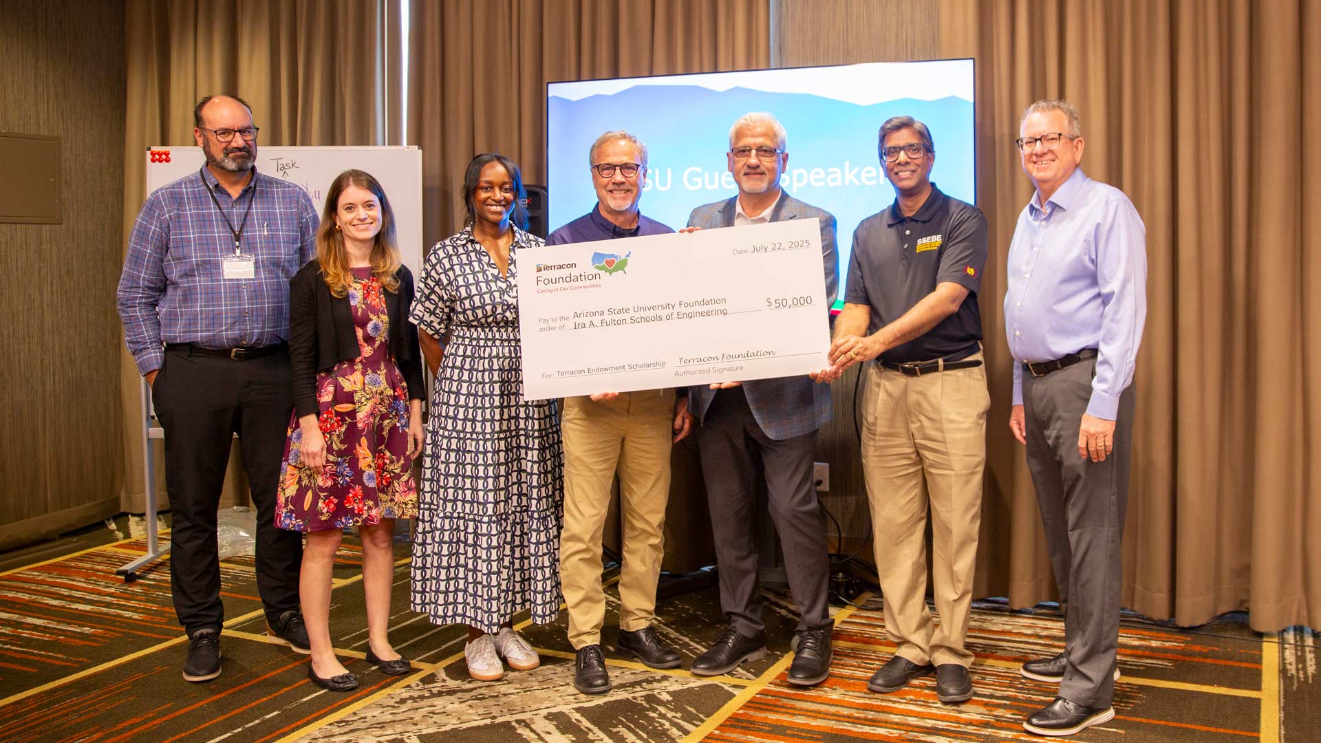 SSEBE-DEV-Terracon-2025-EG-7060-w Representatives from Terracon and the Ira A. Fulton Schools of Engineering